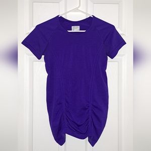 💜ATHLETA Short Sleeve Ruched Tee Size XS